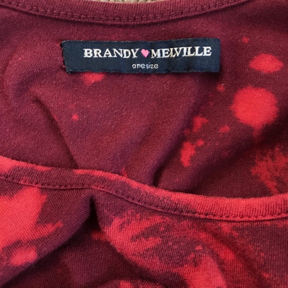 Bleached maroon Brandy Melville crop top - Picture 4 of 4